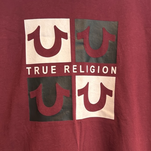 True Religion Kids Red Crew Neck Tee in Size 2X - Picture 2 of 5